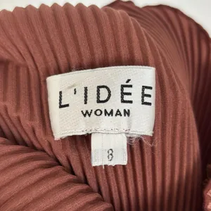 L'idee Soiree One Shoulder Long Sleeve Midi Dress in Chocolate Brown Size 8 thumbnail 6