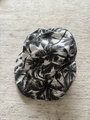 Monochrome Palm Print Bucket Hat Black thumbnail 4