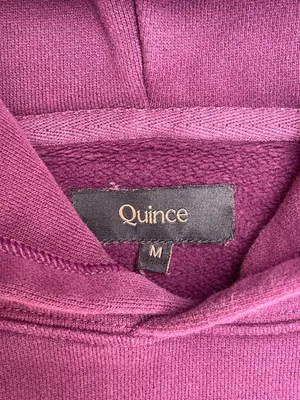 Quince Plum Heavyweight Hoodie Sweatshirt loungewear Fleece organic cotton M thumbnail 3