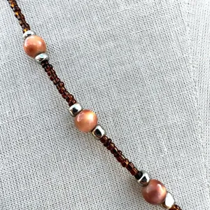 Carnelian Orange beaded pendant necklace thumbnail 3