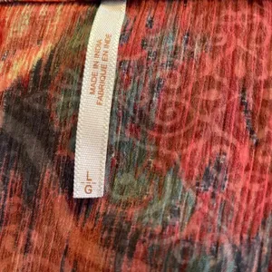 Free People vintage floral blouse red L thumbnail 4