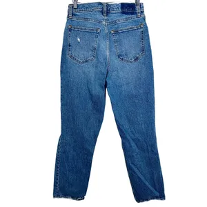 Abercrombie & Fitch Curve Love 90s Straight Ultra High Rise Blue Jeans Size 29 8 thumbnail 2