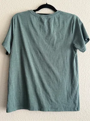 Rock & Roll Denim Western Tour Graphic Tee Teal Aztec Cowgirl M thumbnail 7