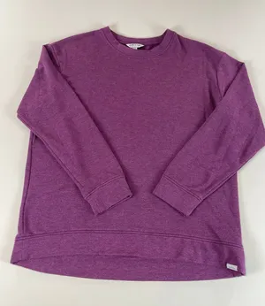 Orvis Sweatshirt Size M Plum Purple Crew Neck High Low Hem thumbnail 1
