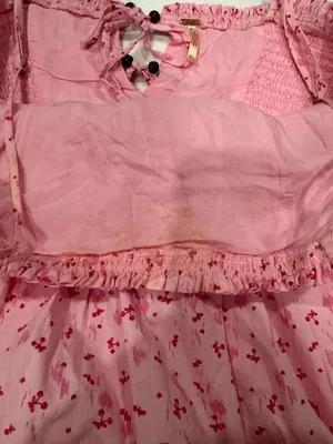Free People Pink Cherry Gabby Mini Dress Medium thumbnail 8