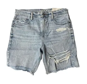 (C26) American Eagle 4 AE Skater Short Low Rise Denim Baggy Cotton Rip Relaxed thumbnail 1