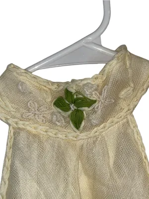 vintage Y2k Max Studio halter mock neck top cream sheer overlay Linen Resortwear thumbnail 8