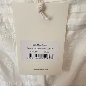 PEPPERMAYO Cole Maxi Dress in White Size US 0 thumbnail 3