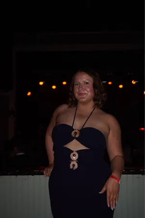 Elliatt Lille Halter Neck Maxi in Navy thumbnail 3