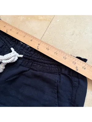 Roxy Oceanside Linen Blend Beach Pants Crop Capri Rope Drawstring Women's XS thumbnail 4