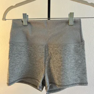 Alo Yoga Women's Gray High-Waist Shorts thumbnail 4