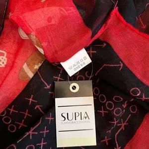 NWT Supia blue and red football theme Infinity scarf thumbnail 5