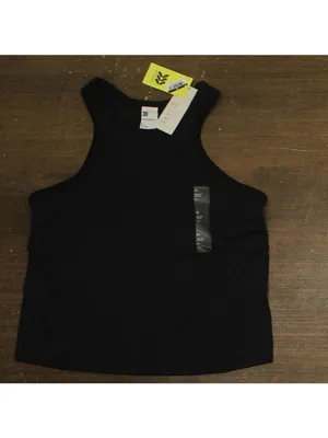 NWT All In Motion Womens High Neck Racerback Stretchy Tank Top 92933115 Black XL thumbnail 2