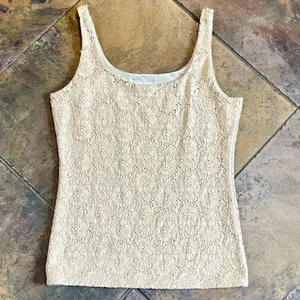 White House Black Market Women’s Lace Tank Small thumbnail 3