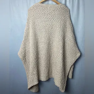 FAVLUX Bouclé Knit Cardigan Beige Fall Grandpacore oversized Cozy Layer M thumbnail 3