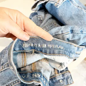 American Eagle Highest Rise 90s Flare Jeans Blue 2 Long thumbnail 5