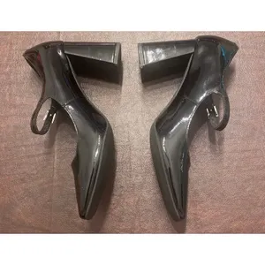 Jeffrey Campbell Black Patent Leather Mary Jane Block Heel 3.5" Pumps Size 8 thumbnail 5