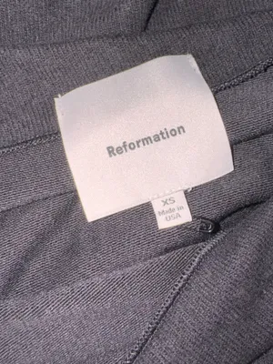 NEW Reformation Iris One-Shoulder Black Knitted midi Dress sz XS thumbnail 7