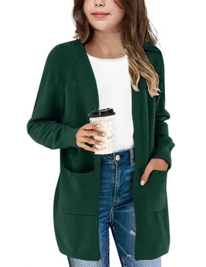 CONTEMPORAINE Par Simmons | XS | Cardigan Knit Sweater Open Front Mid Length thumbnail 1