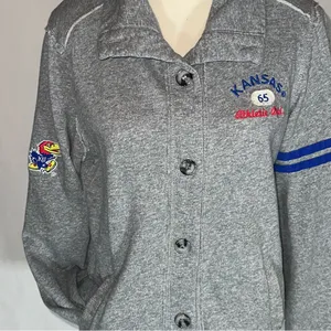 Colosseum Athletics Kansas Jayhawks Button Up Sweater thumbnail 2