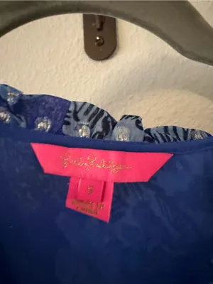 Lilly Pulitzer Giana Long Sleeve Top Alba Blue Cruisin’ Together thumbnail 4