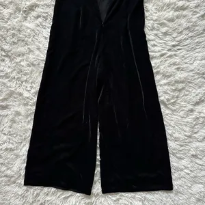 Jcrew Cropped Velvet Jumpsuit Black Size 6 thumbnail 12