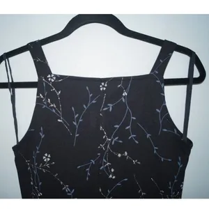 Breakin' Loose Vintage Y2K Maxi Dress Black Floral with Shimmer Size 9/10‎ thumbnail 5