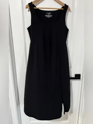 Isabel by Ingrid+Isabel Maternity Black Sleeveless Knit A-Line Midi Dress XL thumbnail 2
