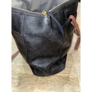 Fossil Rachel Leather Tote‎ Handbag Black/Brown Purse Shoulder Bag MSRP $230 thumbnail 8