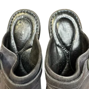 Born Clogs Shoes Womens Size 8 Black Leather Buckle Slip On‎ Comfort Walking thumbnail 3