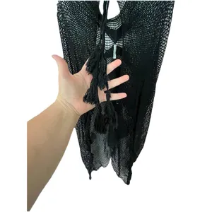 Lulus Clothing Co Crochet Fairy Goth Witchy Shawl Wrap thumbnail 10