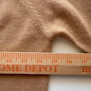 Cris Cashmere Sweater Womens Small Tan‎ Boatneck 3/4 Sleeve 100% Cashmere thumbnail 7