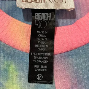 Beach Riot Marley Crop Top - Rainbow Tie Dye - Medium thumbnail 9