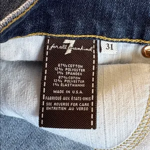EUC 7 For All Mankind Bootcut Jeans Size 31 Tall Inseam thumbnail 5