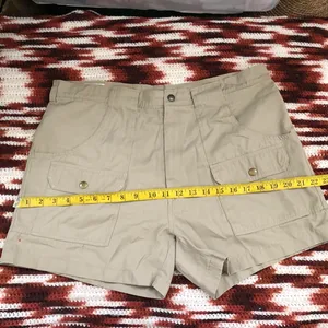 Vintage Khaki Hiking Bermuda Cargo Explorer Adventure Shorts #Dora #Boho thumbnail 5
