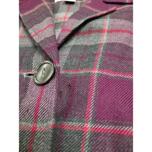 Pendleton 49er Jacket Plaid Vintage 1950s Merino Wool Button Purple Wine Red XL thumbnail 2