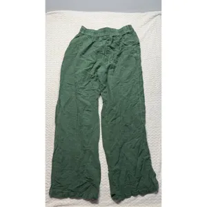Young Fabulous & Broke Green Linen Blend Wide Leg Seam Front Pants M thumbnail 3