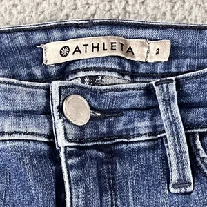 Athleta Jeans Womens 2 Sculptek‎ Skinny Low Rise Dark Wash Denim Pants Boho Chic thumbnail 2