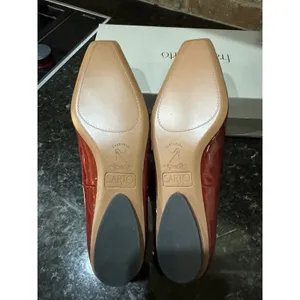 Franco Sarto Carmela patent red leather Mary Jane flats square toe Size 7.5 thumbnail 8