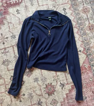 Wild Fable Navy Quarter-Zip thumbnail 1