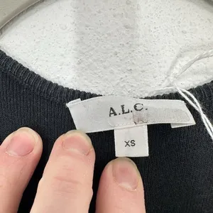 ALC Frank Black Ribbed High Neck Tank‎ Midi Marc Dress Casual Summer Racerback thumbnail 5