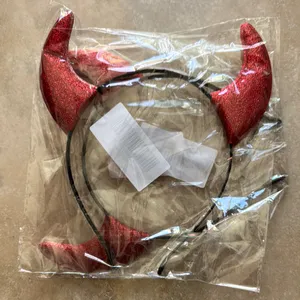NWT 2Pk‎ Red Glitter Devil Horn Headband thumbnail 2