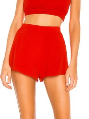 Superdown Gia Red High-Waist Pull On Shorts Size S Small NEW thumbnail 1