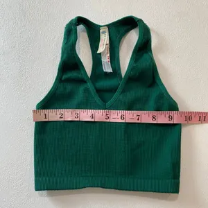 Free People FP Movement XS/S Green Ribbed V Neck Racerback Crop Top Bra thumbnail 5