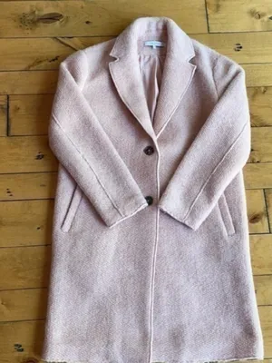 Zara Blush Pink Single-Breasted Wool-Blend Coat thumbnail 6