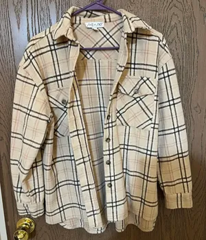 She & Sky Flannel shacket- boutique thumbnail 1
