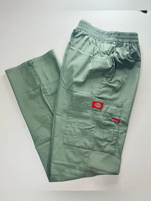 Dickies Olive Straight-Leg Utility Pants with Red Drawcord thumbnail 6