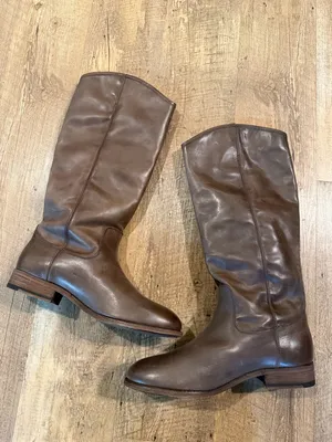 Frye Melissa Button 2 Tall Leather Riding Boot Grey 8.5 thumbnail 10
