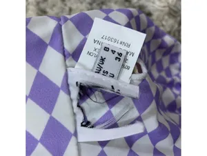 Princess Polly Purple Checkered Swim Top - Size 4 thumbnail 3