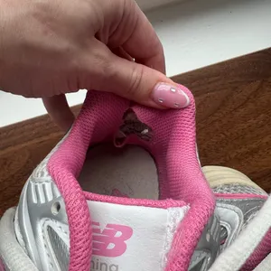 New Balance Mesh Sneakers in White and Pink thumbnail 3